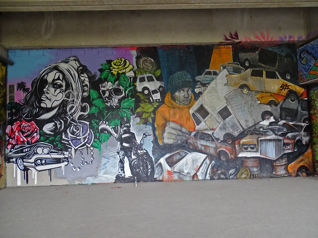 En prendre plein les yeux à Spot 13. Lieu éphémère de street-art. Paris 13e.