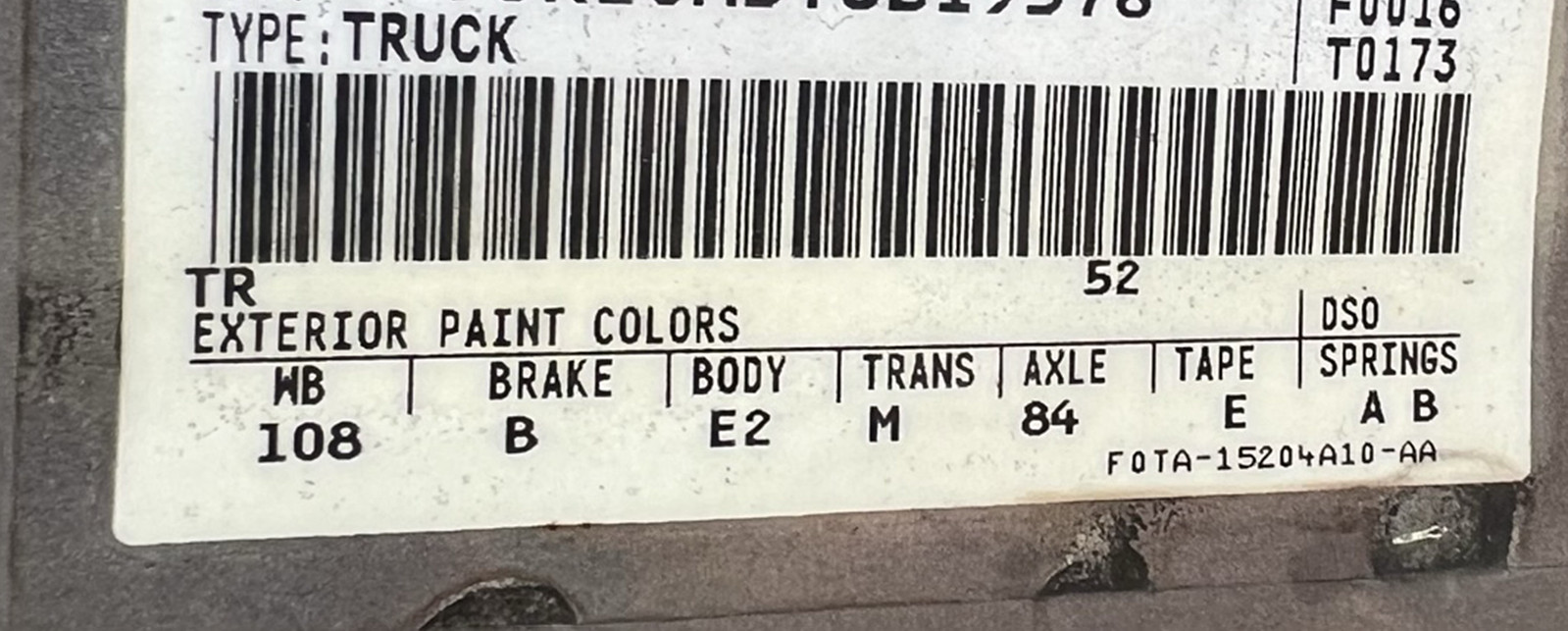 Ford Ranger Color Code Cn What is my paint code? - Ranger-Forums - The Ultimate Ford Ranger Resource