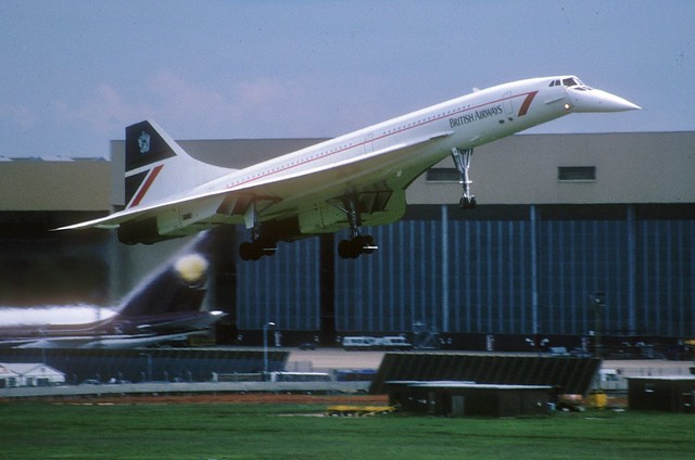British Airways Concorde; G-BOAB@LHR, June 1996