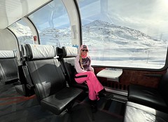 Jízda Bernina Expressem kolem ledovců