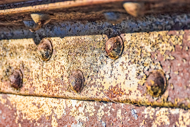 Weathered rivets