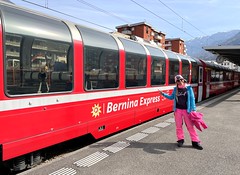 Bernina Express v italském Tiranu