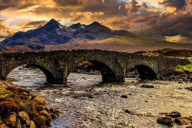 Sligachan Bridge and The Cullin Mountains Isle of Skye Scotland (In Explore)