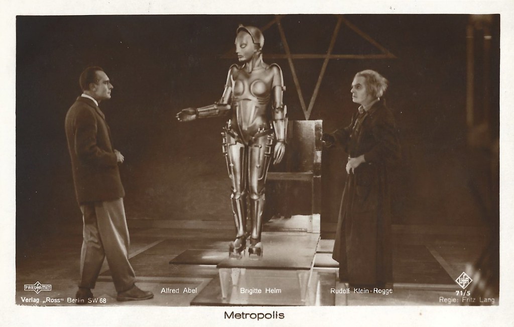 Brigitte Helm, Rudolf Klein-Rogge and Alfred Abel in Metropolis (1927)