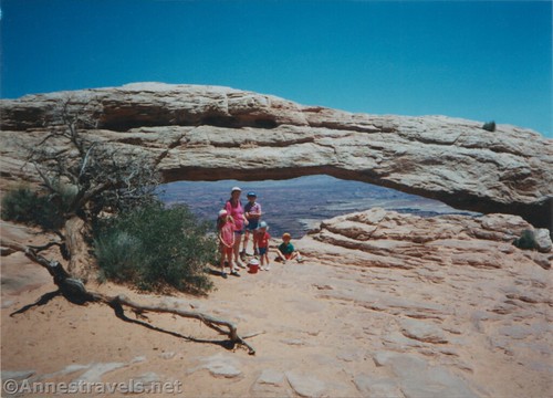 My first visit to Mesa Arch, 1997.  Island in the Sky District, Canyonlands National Park, Utah