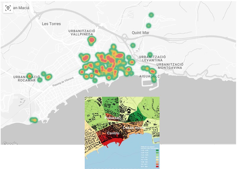Mapa de la pobreza energética en Sitges