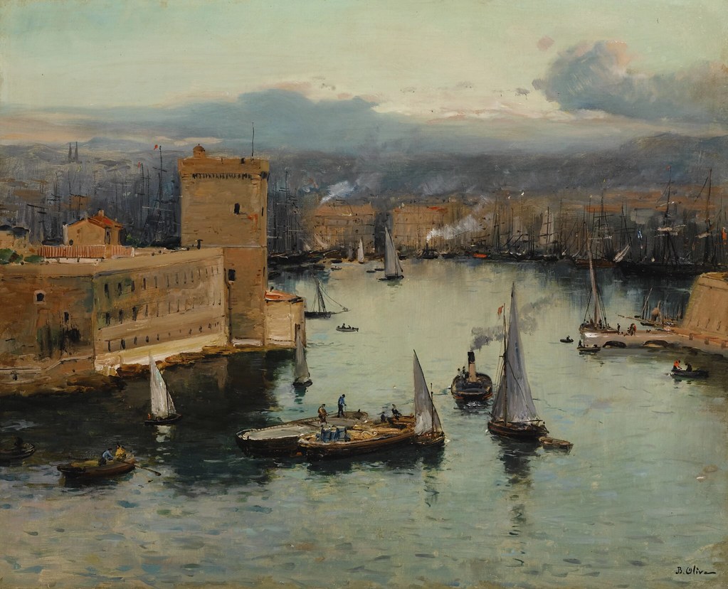 Jean-Baptiste Olive «View of the port of Marseille»