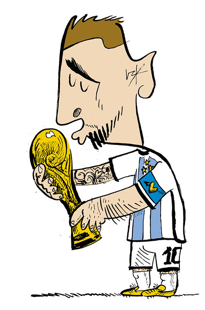 Messi besa la copa