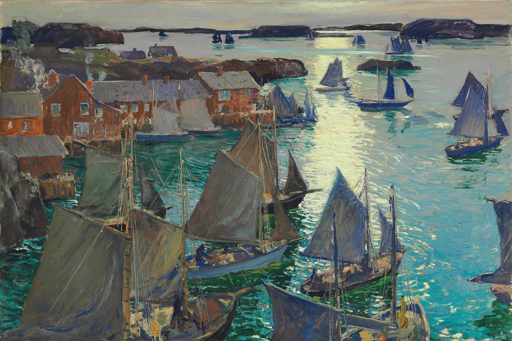 Jonas Lie «Anchored Boats», 1919