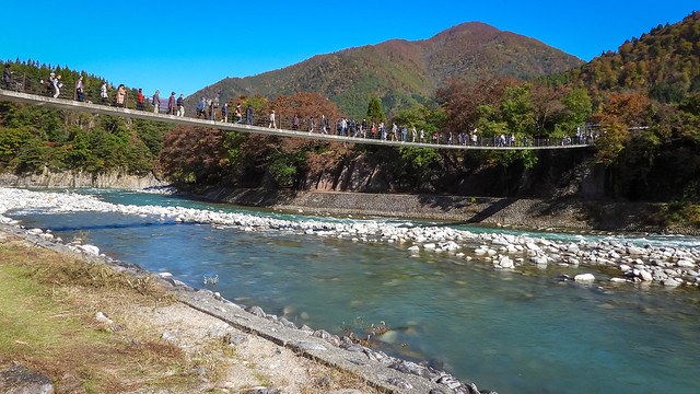 Shirakawa-gō in Autumn | Deai Bridge and Shokawa River, Shirakawa, Gifu Prefecture, Japan