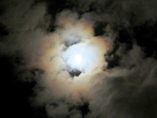 Moon battling with the clouds