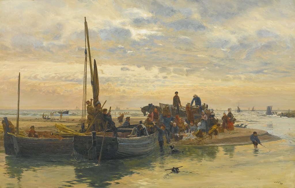 William Lionel Wyllie «Landing Fish, Ambleteuse», 1873