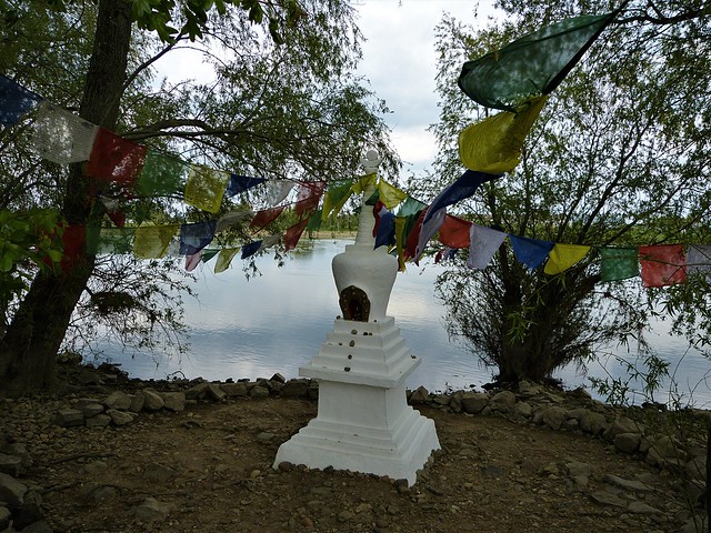 Buddhist stupa on the IJssel river near Zutphen