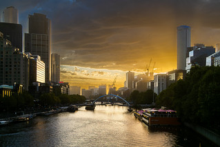 Melbourne Sunset - View from Princes Bridge