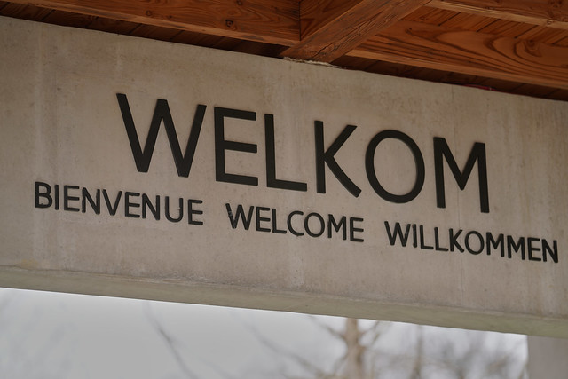 Welcome at entrance