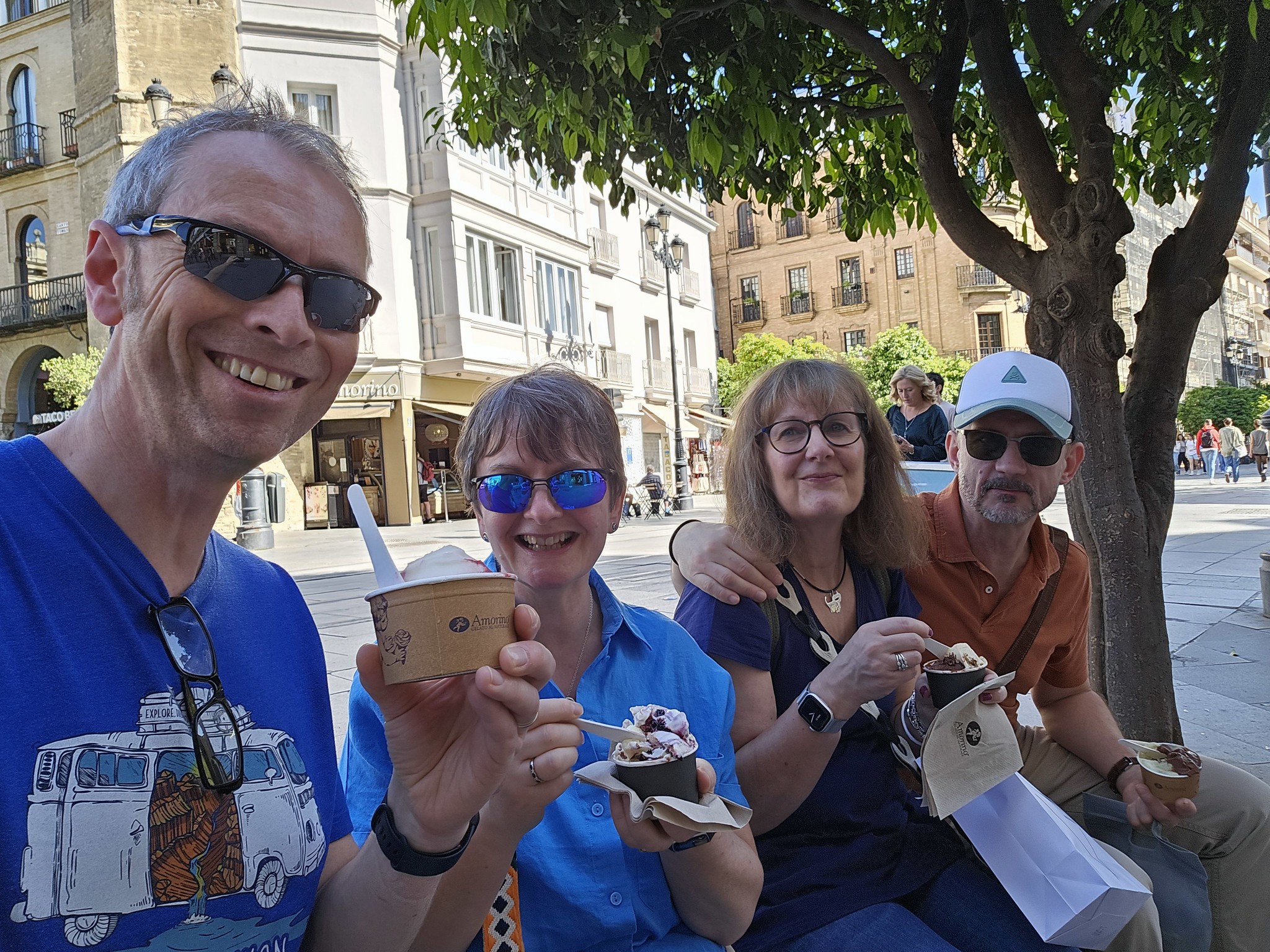 Eating ice cream in Seville