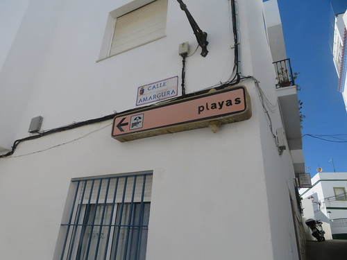 The  way  to the beaches is  along Bitterness Street,   Conil  de la Frontera, Cadiz, Andalucia, Spain
