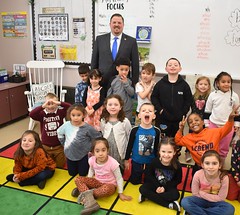 Rep. Bronko Takes Part in Read Across America in Naugatuck on March 2, 2023.