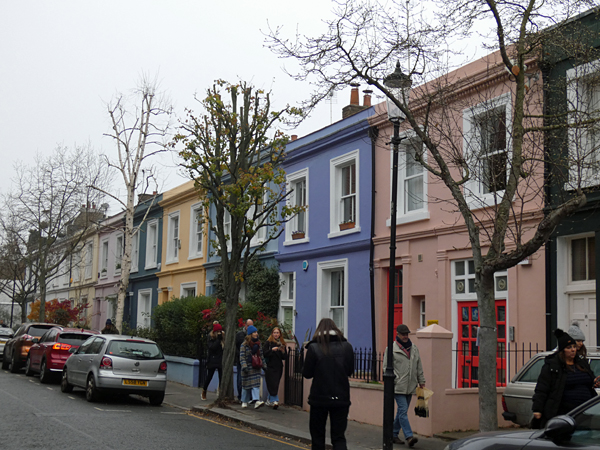 maisons colorées de Notting Hill