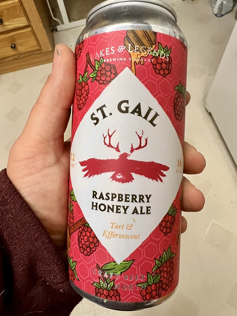 Lakes and Legends Brewing St. Gail Raspberry Honey Ale