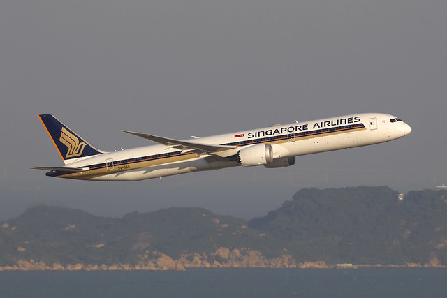 9V-SCE, Boeing 787-10, Singapore Airlines, Hong Kong