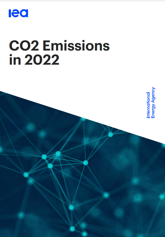 國際能源總署今年（2023）釋出的第一份報告，盤點了2022年的碳排放量。圖片來源：IEA