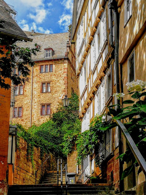 Old alley in Marburg - Germany