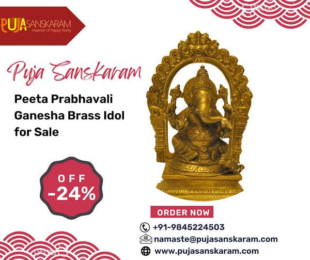 Peeta Prabhavali Ganesha Brass Idol Pital Ganesh Murti Price