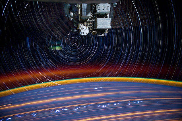 Space Station Star Trail