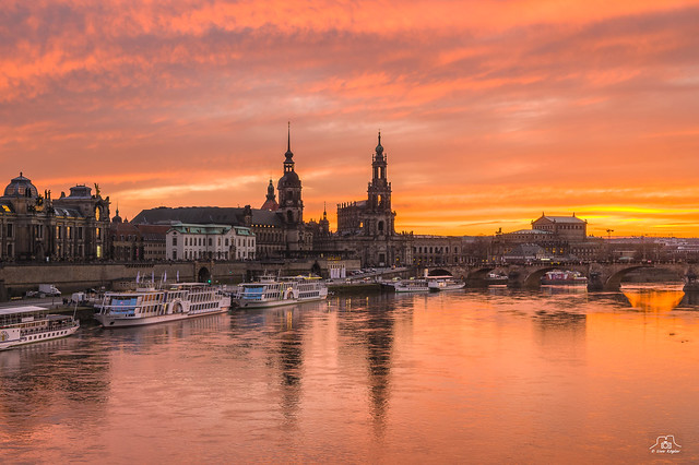 Dresden in the evening light