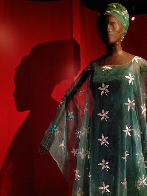 Grand boubou, pagne, top and head tie ensemble, 1966