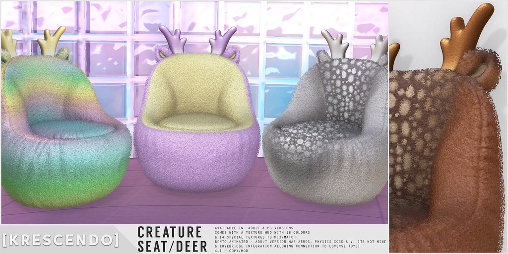 [Kres] Creature Seats - Deer