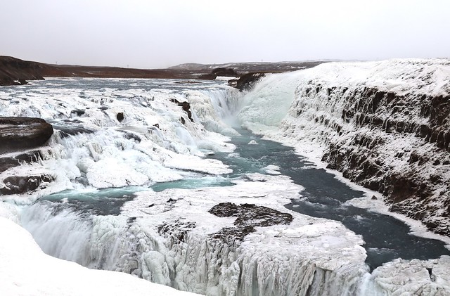 Iceland - Magical icy land - Gullfoss in winter - Windy and iced - March 2023