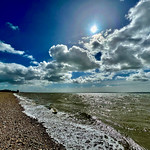 25. Märts 2023 - 11:19 - Warsash shore and  beach, and Southampton Water, Hampshire UK
