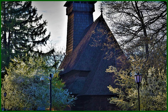 Spring: Wooden church from Maramures