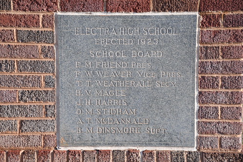 Electra High School (Electra, Texas) Historic 1923 Electra High School in Wichita County, Texas.  