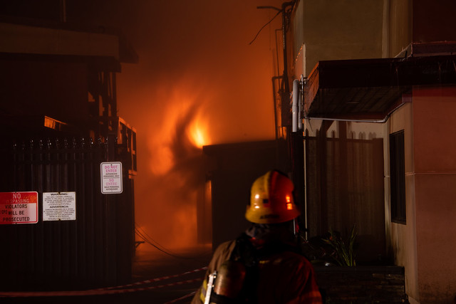 *HAZMAT* 3rd Alarm Structure Fire on Susan St. Santa Ana
