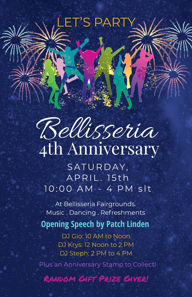 Bellisseria's 4th Anniversary Celebration!