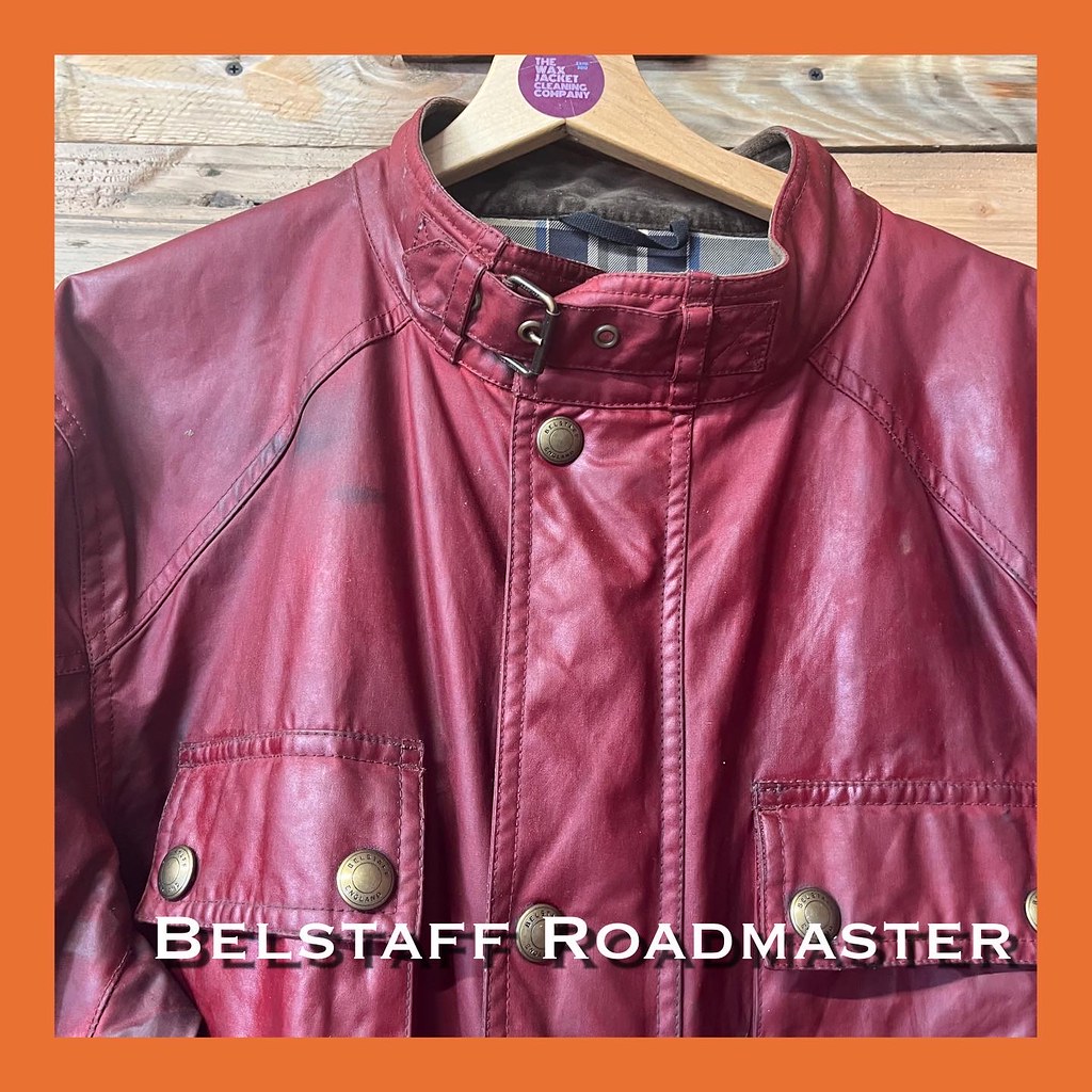 Belstaff Red Roadmaster Wax Jacket Cleaning | The Wax Jacket Cleaning ...