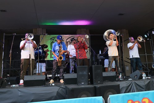 Rebirth Brass Band at Treme Creole Gumbo/Congo Square Rhythms Fest - March 25, 2023. Photo by Michele Goldfarb.