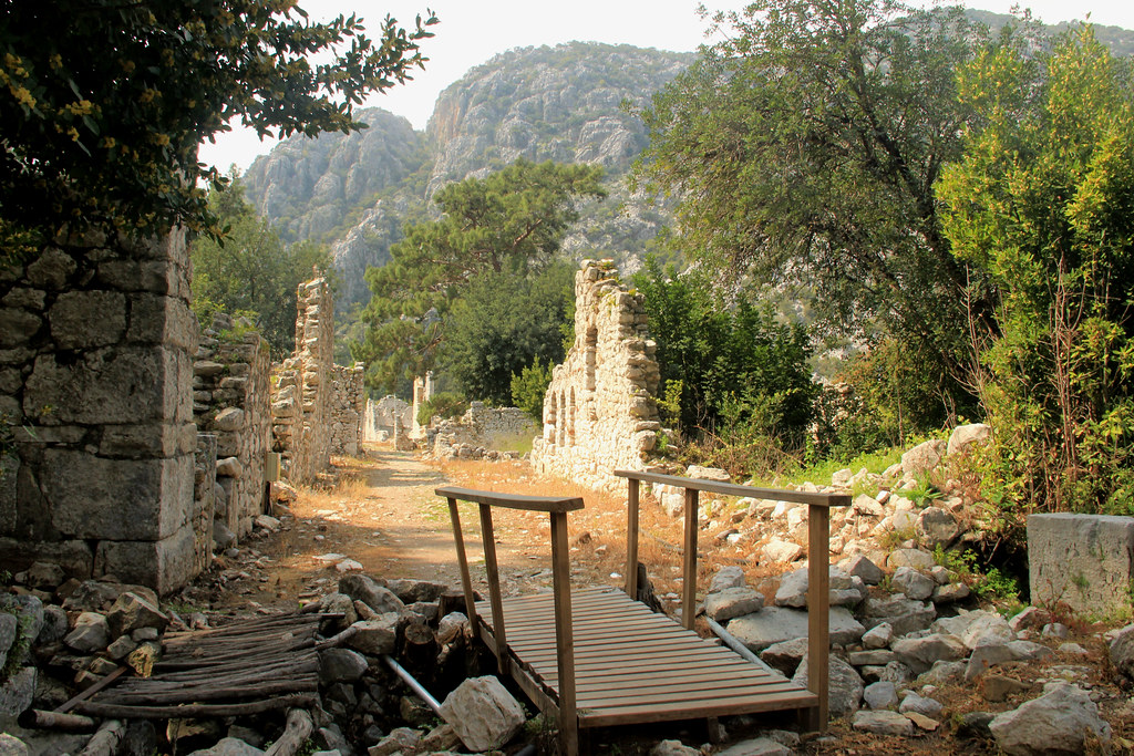 Wandering through the ruins of Olympos, Lycian Way
