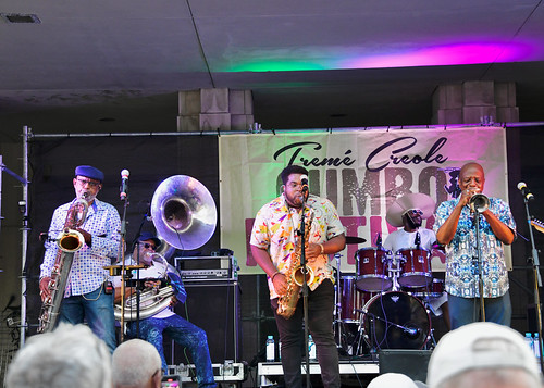 Dirty Dozen Brass Band at Treme Creole Gumbo Festival - March 26, 2023. Photo by Michael White.