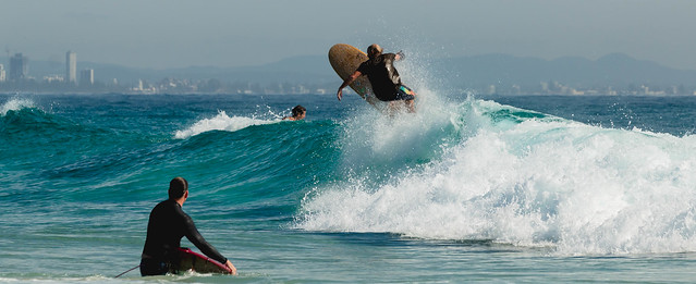 Jackson Close  ripping at snapper rocks on his longboard