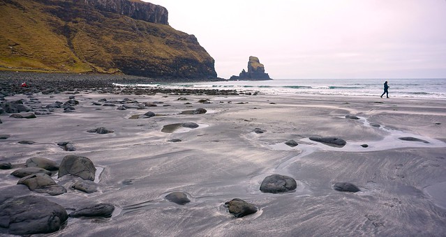 A grey, stony Beach