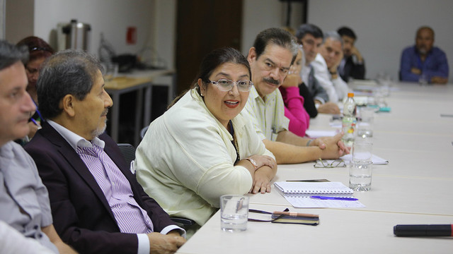 28 de Marzo del 2023/ SANTIAGO La Ministra de Obras Publicas, Jessica Lopez, sostiene una reunion con todos los encargados de los gremios del Mop en dependencias del Ministerio. FOTO: RODRIGO SÁENZ/ COMUNICACIONES MOP