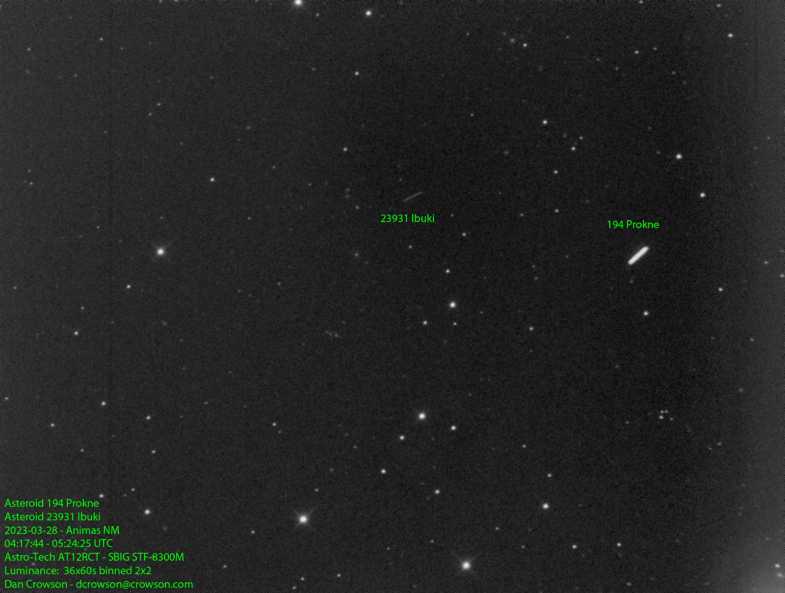 Asteroid 23931 Ibuki - 36x60s - 2x2 - 2023-03-28