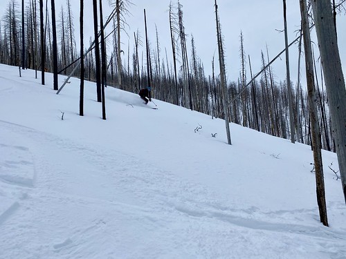 Jamie skiing down Beaver Mountain