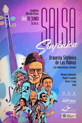 Cartel promocional del espectáculo "Salsa Sinfónica" de la OSLP