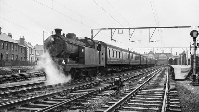 N7 BR 69674 at Hertford East Station c1960