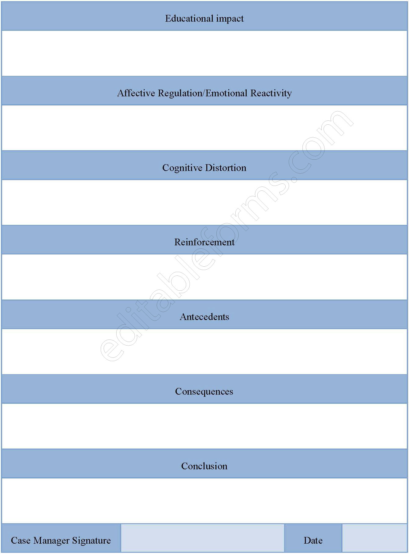 Functional Behavior Assessment Form